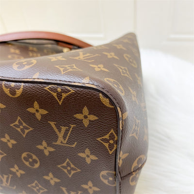 LV NéoNoé MM Bucket Bag in Monogram Canvas, Caramel Brown Trim and GHW (Model: M24897)