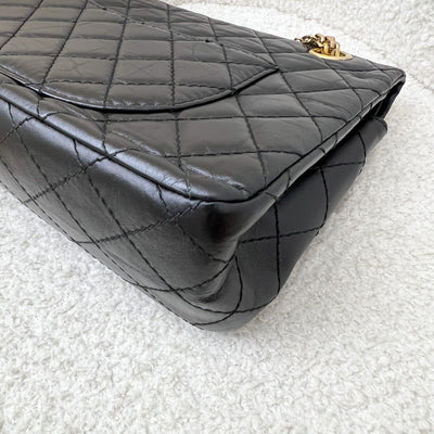 Chanel 2.55 Reissue Small 225 Flap in Black Distressed Calfskin and GHW