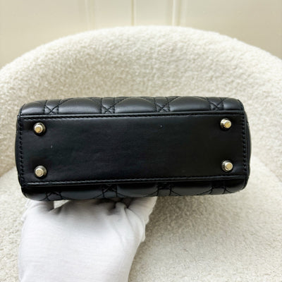 Dior Mini Lady Dior in Black Lambskin and LGHW