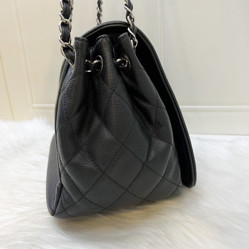 Chanel Maxi Accordion Shoulder Bag in Black Caviar and SHW