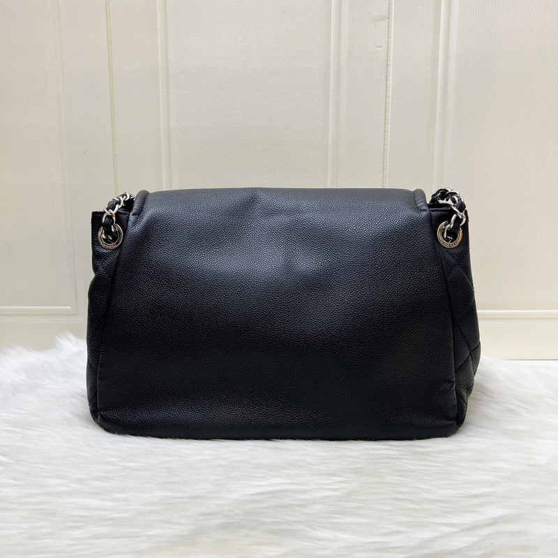 Chanel Maxi Accordion Shoulder Bag in Black Caviar and SHW