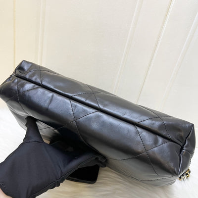 [Local Set - May 2024] Chanel 22 Small Hobo Bag in Black Shiny Calfskin and AGHW