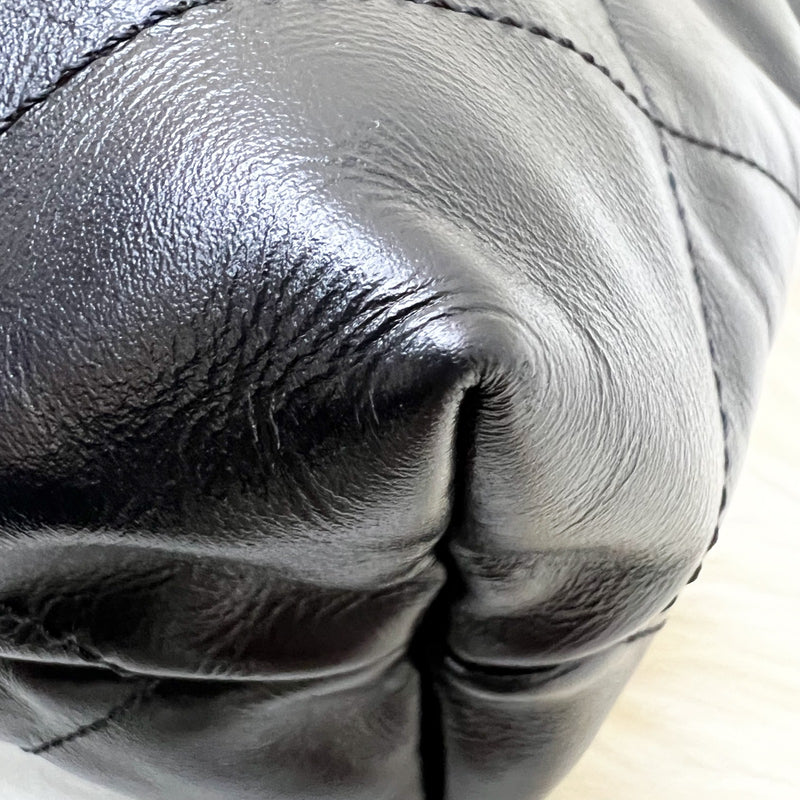 [Local Set - May 2024] Chanel 22 Small Hobo Bag in Black Shiny Calfskin and AGHW