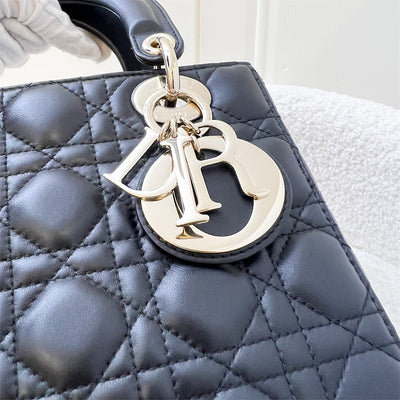 Dior Small Lady Dior ABCDior in Black Lambskin LGHW