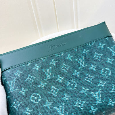 LV Pochette Voyage Souple in Green Heritage Monogram Canvas and SHW (Model: M12665)