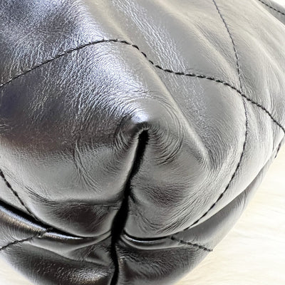 [Local Set - May 2024] Chanel 22 Small Hobo Bag in Black Shiny Calfskin and AGHW