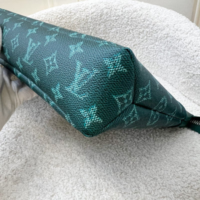 LV Pochette Voyage Souple in Green Heritage Monogram Canvas and SHW (Model: M12665)