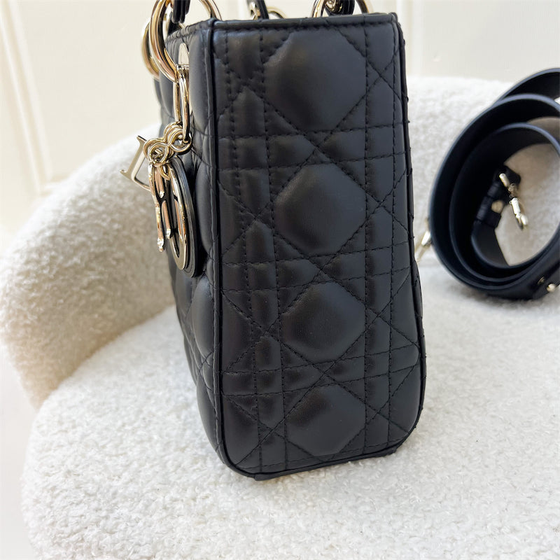 Dior Small Lady Dior ABCDior in Black Lambskin LGHW