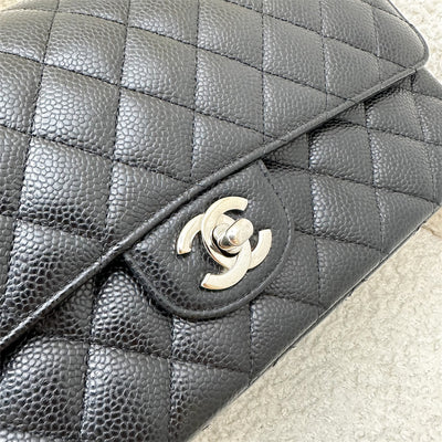 Chanel Medium Classic Flap CF in Black Caviar and SHW