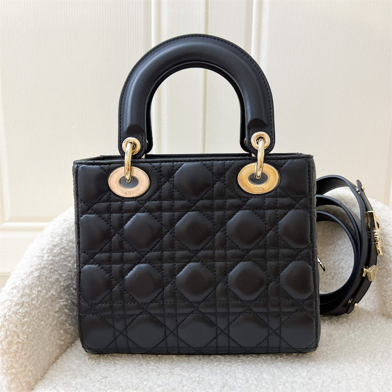 Dior Small Lady Dior ABCDior in Black Lambskin LGHW