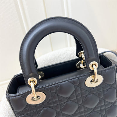 Dior Small Lady Dior ABCDior in Black Lambskin LGHW