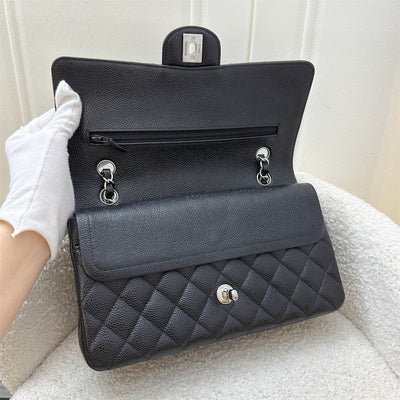 Chanel Medium Classic Flap CF in Black Caviar and SHW