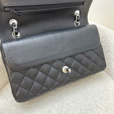 Chanel Medium Classic Flap CF in Black Caviar and SHW