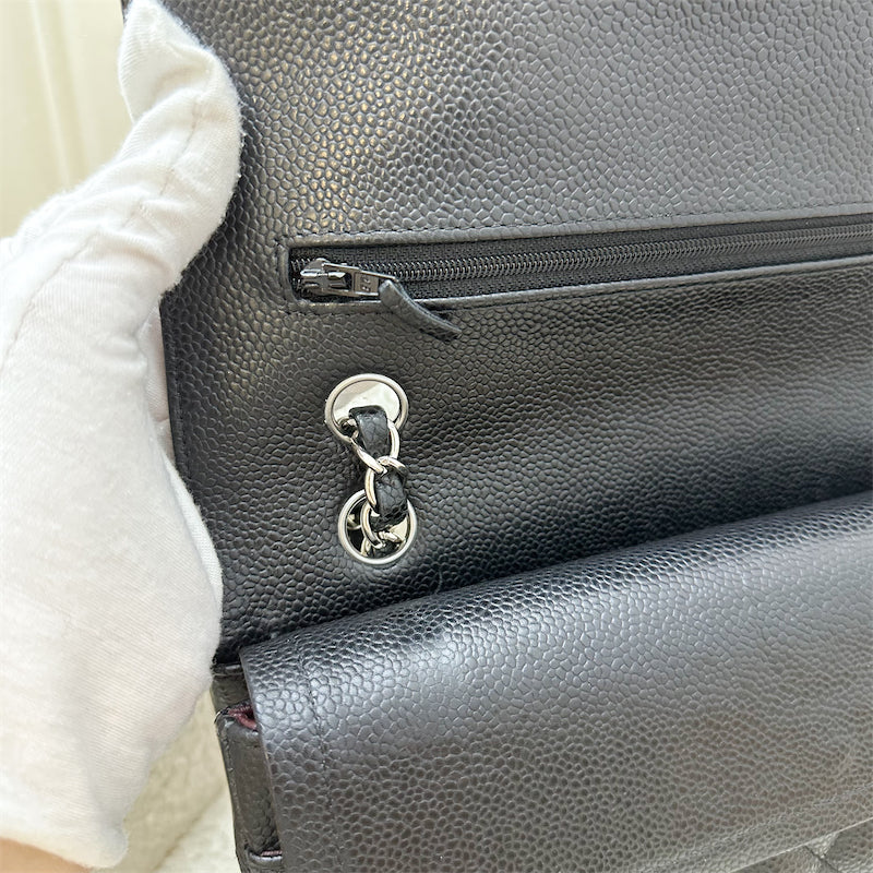 Chanel Medium Classic Flap CF in Black Caviar and SHW