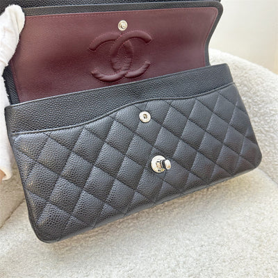 Chanel Medium Classic Flap CF in Black Caviar and SHW