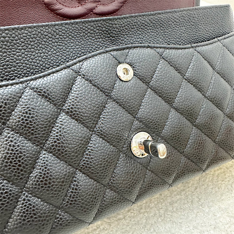 Chanel Medium Classic Flap CF in Black Caviar and SHW