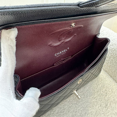 Chanel Medium Classic Flap CF in Black Caviar and SHW