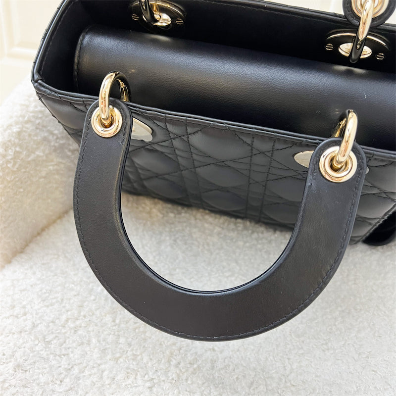 Dior Small Lady Dior ABCDior in Black Lambskin LGHW