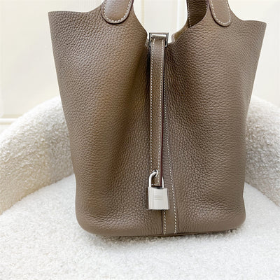 Hermes Picotin 22 in Etoupe Clemence Leather and PHW