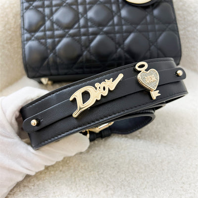 Dior Small Lady Dior ABCDior in Black Lambskin LGHW