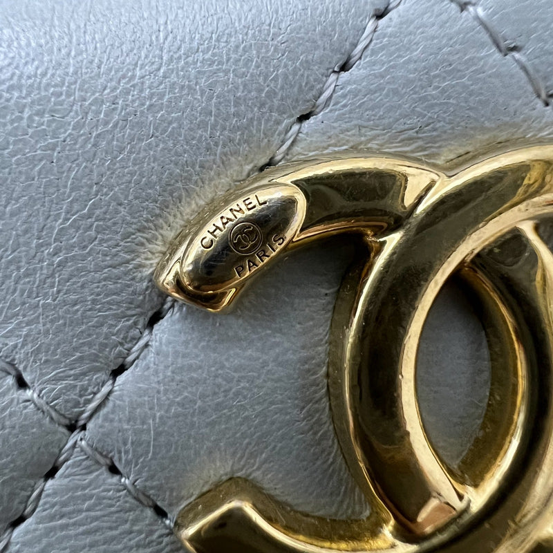 Chanel Seasonal Vanity in Light Grey Lambskin and GHW