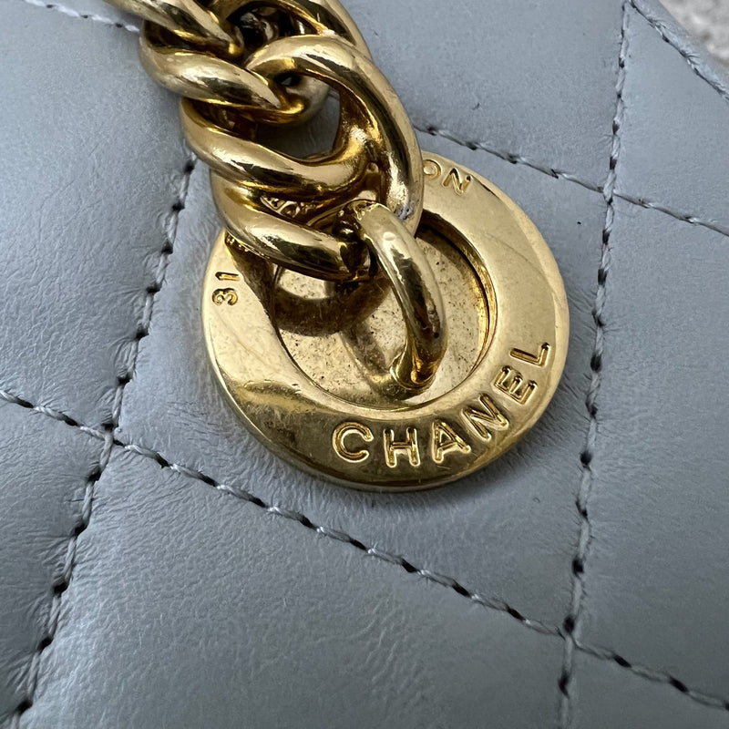 Chanel Seasonal Vanity in Light Grey Lambskin and GHW