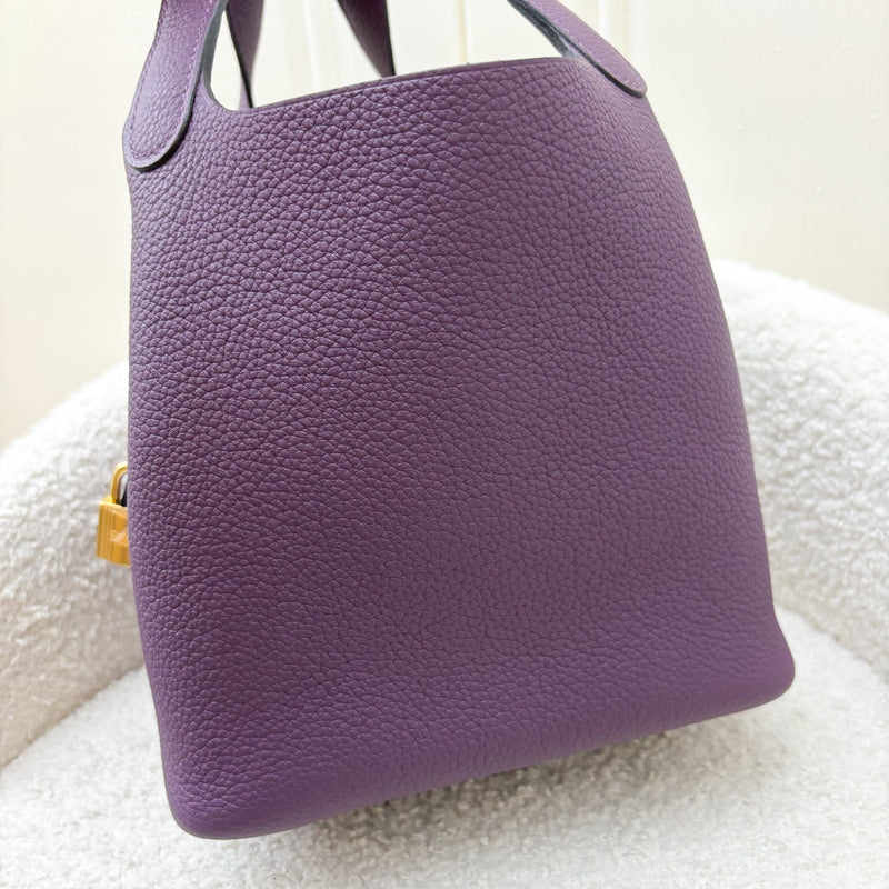 Hermes Picotin 18 in Cassis Taurillon Maurice Leather and GHW