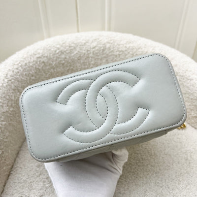 Chanel Seasonal Vanity in Light Grey Lambskin and GHW