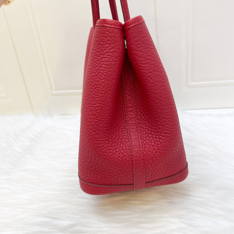 Hermes Garden Party 30 in Rouge Piment Veau Negonda Leather and PHW