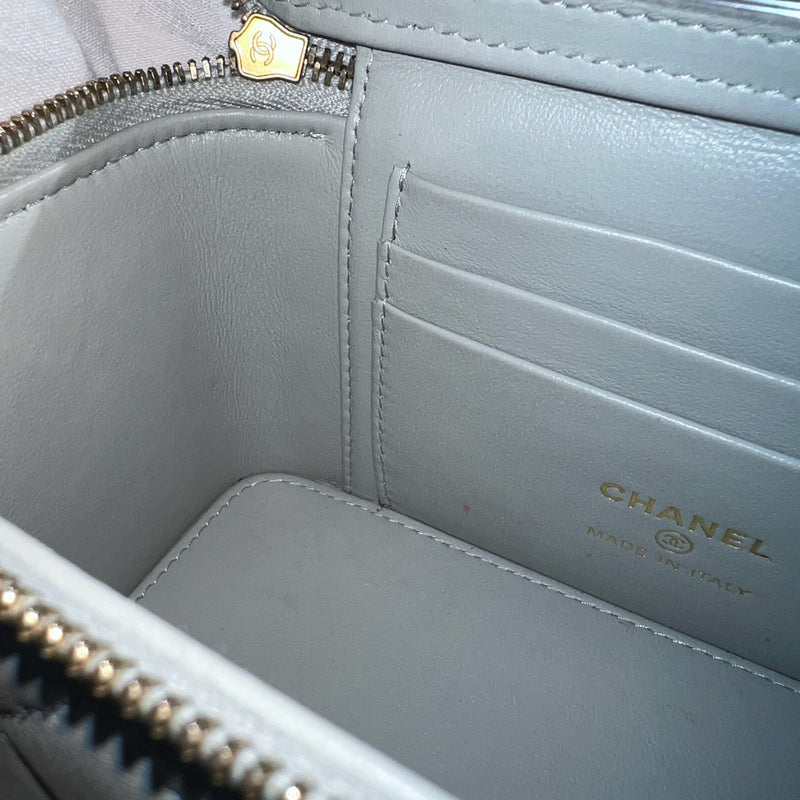 Chanel Seasonal Vanity in Light Grey Lambskin and GHW