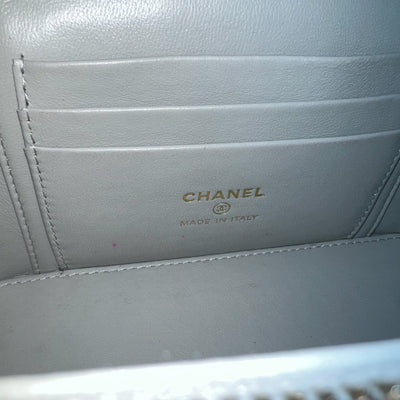 Chanel Seasonal Vanity in Light Grey Lambskin and GHW