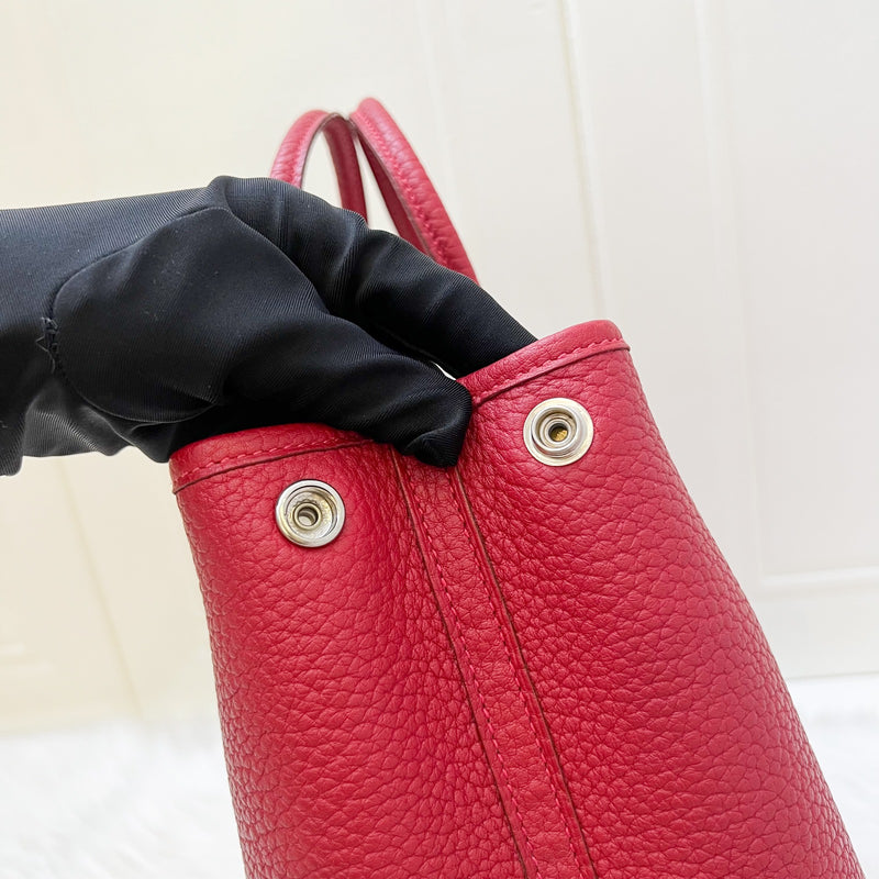 Hermes Garden Party 30 in Rouge Piment Veau Negonda Leather and PHW