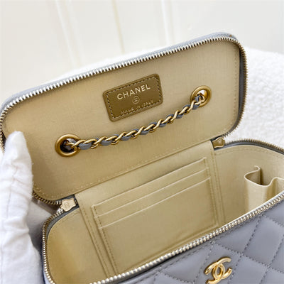 Chanel Pearl Crush Small Vanity in Grey Lambskin and AGHW