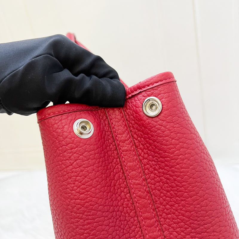 Hermes Garden Party 30 in Rouge Piment Veau Negonda Leather and PHW