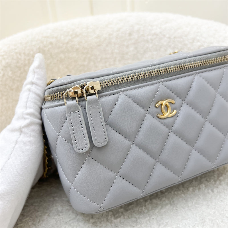 Chanel Pearl Crush Small Vanity in Grey Lambskin and AGHW