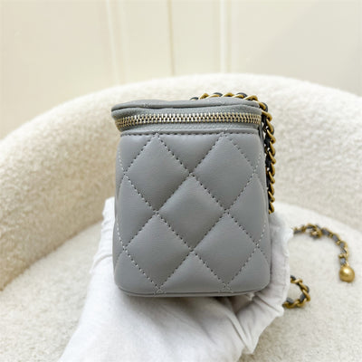 Chanel Pearl Crush Small Vanity in Grey Lambskin and AGHW