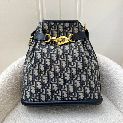 Dior Medium C'est Dior Bag in Blue Dior Oblique Jacquard and GHW (Model: M2271UTZQ)