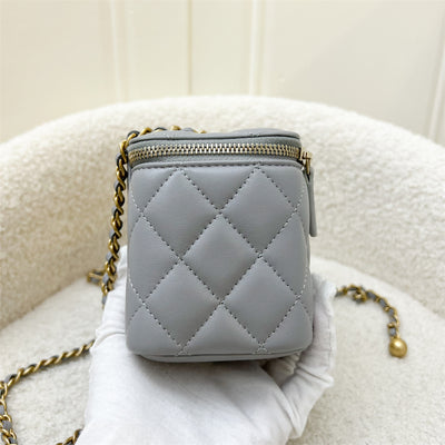 Chanel Pearl Crush Small Vanity in Grey Lambskin and AGHW