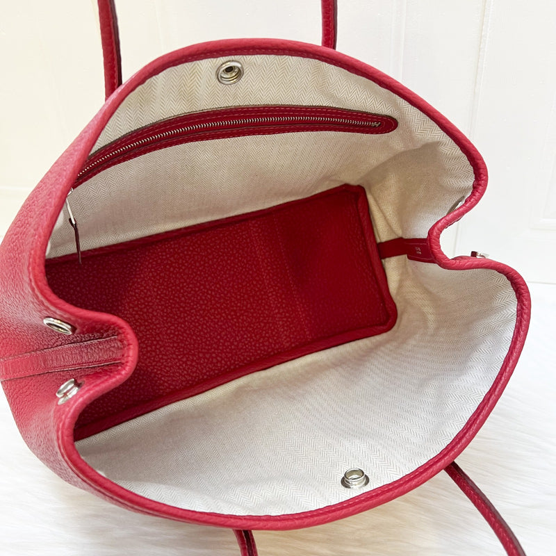 Hermes Garden Party 30 in Rouge Piment Veau Negonda Leather and PHW