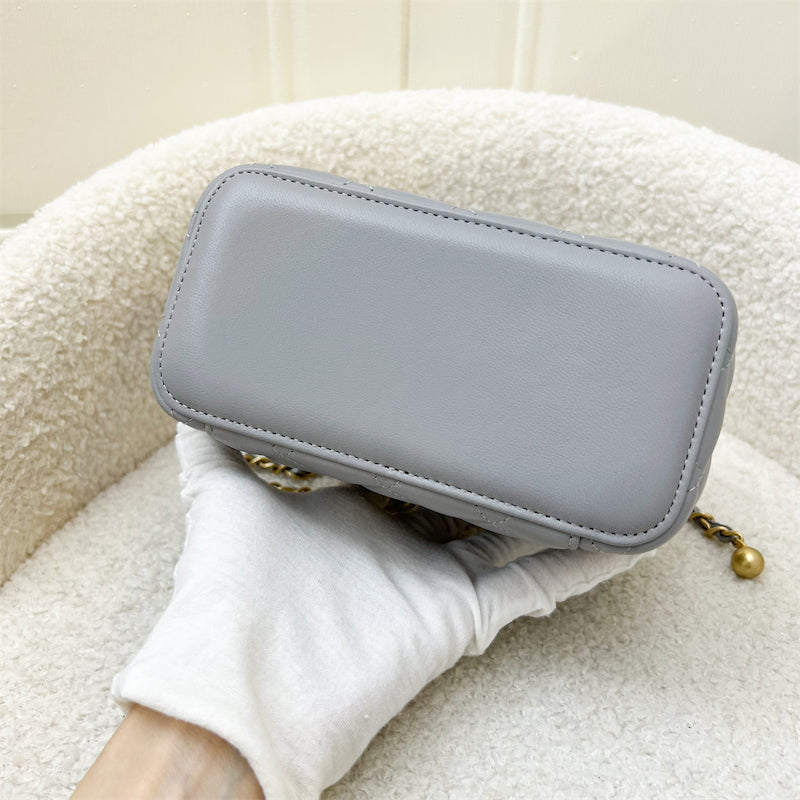 Chanel Pearl Crush Small Vanity in Grey Lambskin and AGHW