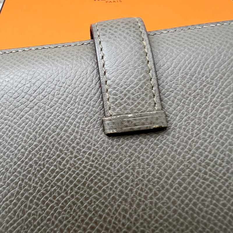 Hermes Bearn Compact Wallet in Etoupe Epsom Leather and GHW