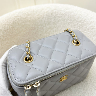 Chanel Pearl Crush Small Vanity in Grey Lambskin and AGHW