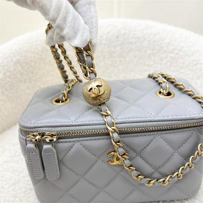 Chanel Pearl Crush Small Vanity in Grey Lambskin and AGHW