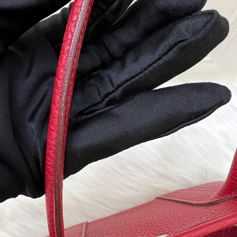 Hermes Garden Party 30 in Rouge Piment Veau Negonda Leather and PHW