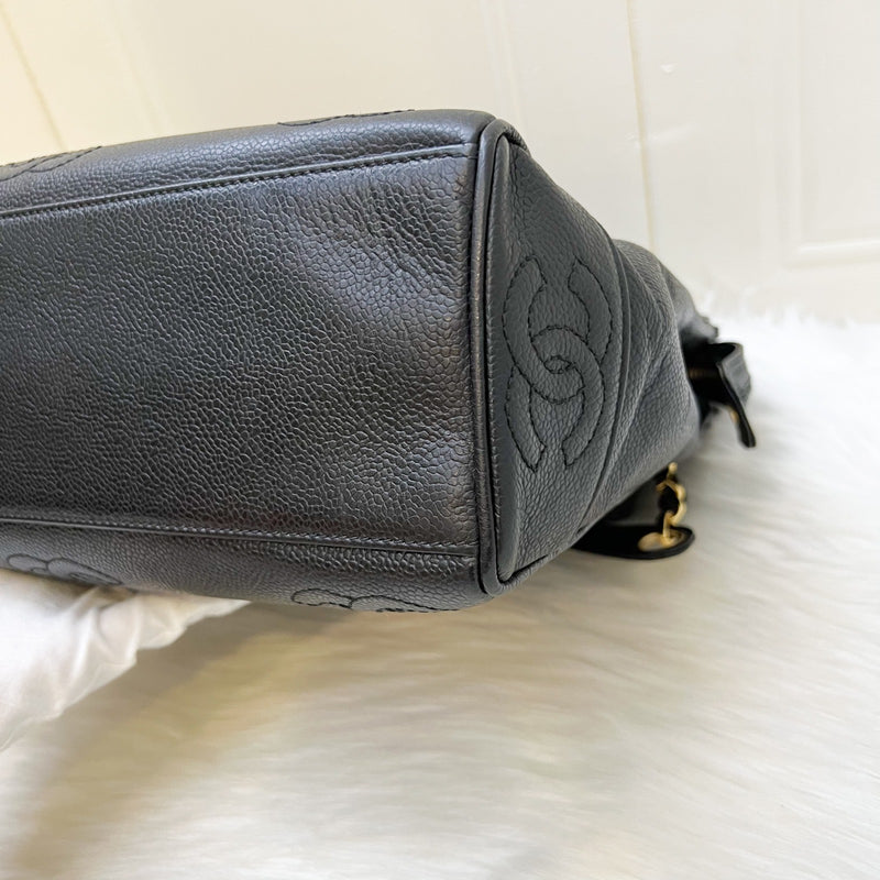 Chanel Triple CC Vintage Tote in Black Caviar and GHW