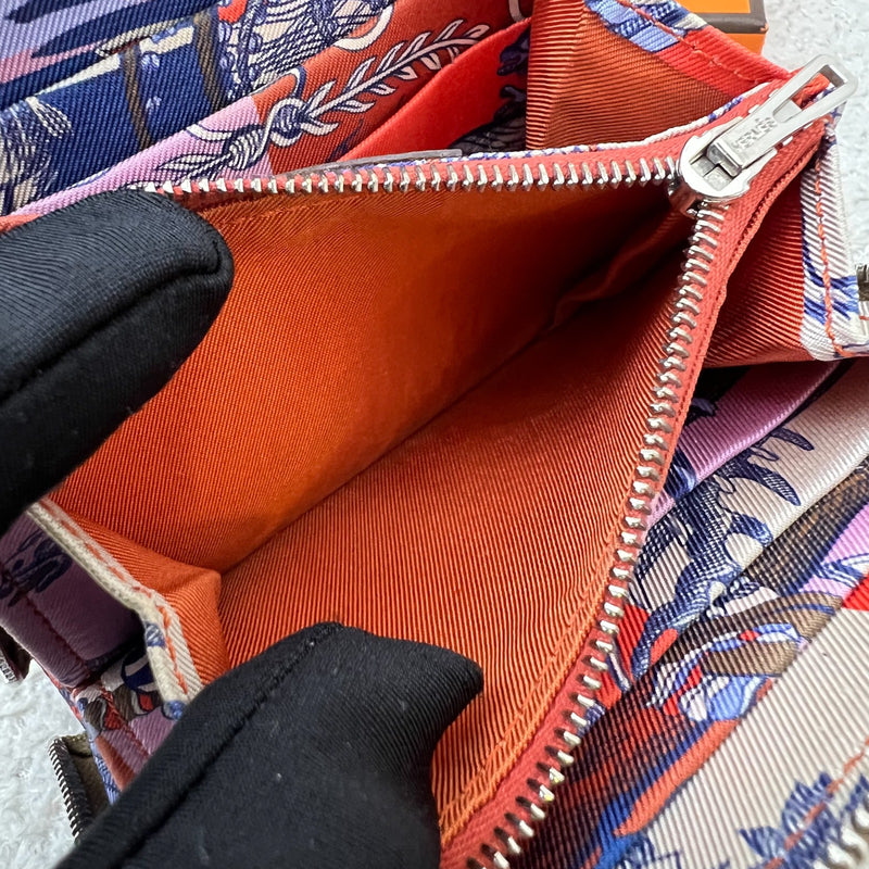 Hermes Silk in Wallet in Alezan / Terre Battue Epsom Leather and GHW