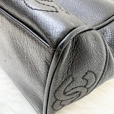 Chanel Triple CC Vintage Tote in Black Caviar and GHW