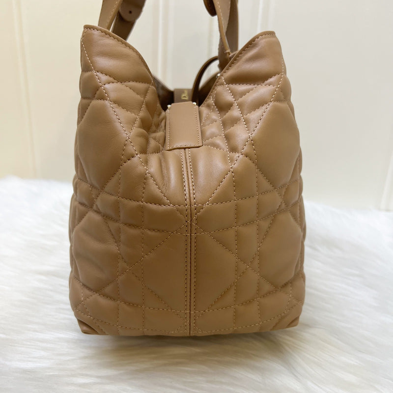 Dior Medium Dior Toujours Bag in Medium Tan Macrocannage Calfskin and GHW