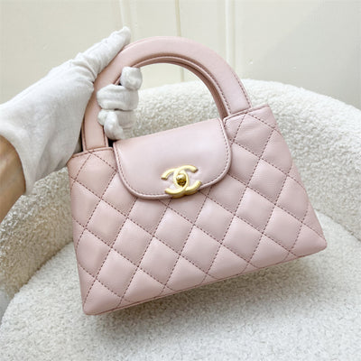 Chanel 23K Mini / Small Kelly Bag in Light Pink Calfskin and AGHW