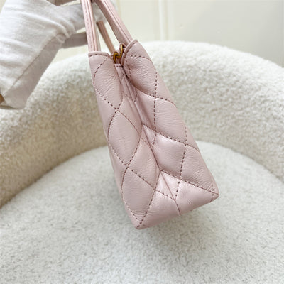 Chanel 23K Mini / Small Kelly Bag in Light Pink Calfskin and AGHW